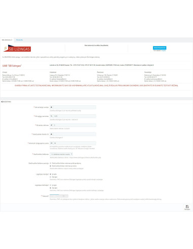 Prestashop 1.7 Areta lizingo (sblizingas)atsiskaitymo modulis