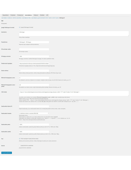 Sblizingas wordpress woocommerce atsiskaitymo modulis Woocommerce - 2