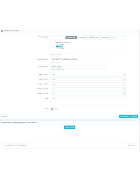Prestashop EURODIGITAL.LT importo modulis